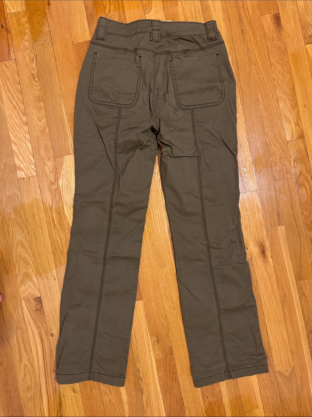 Olive Green Women's y2k Pants - Picture 2 of 4